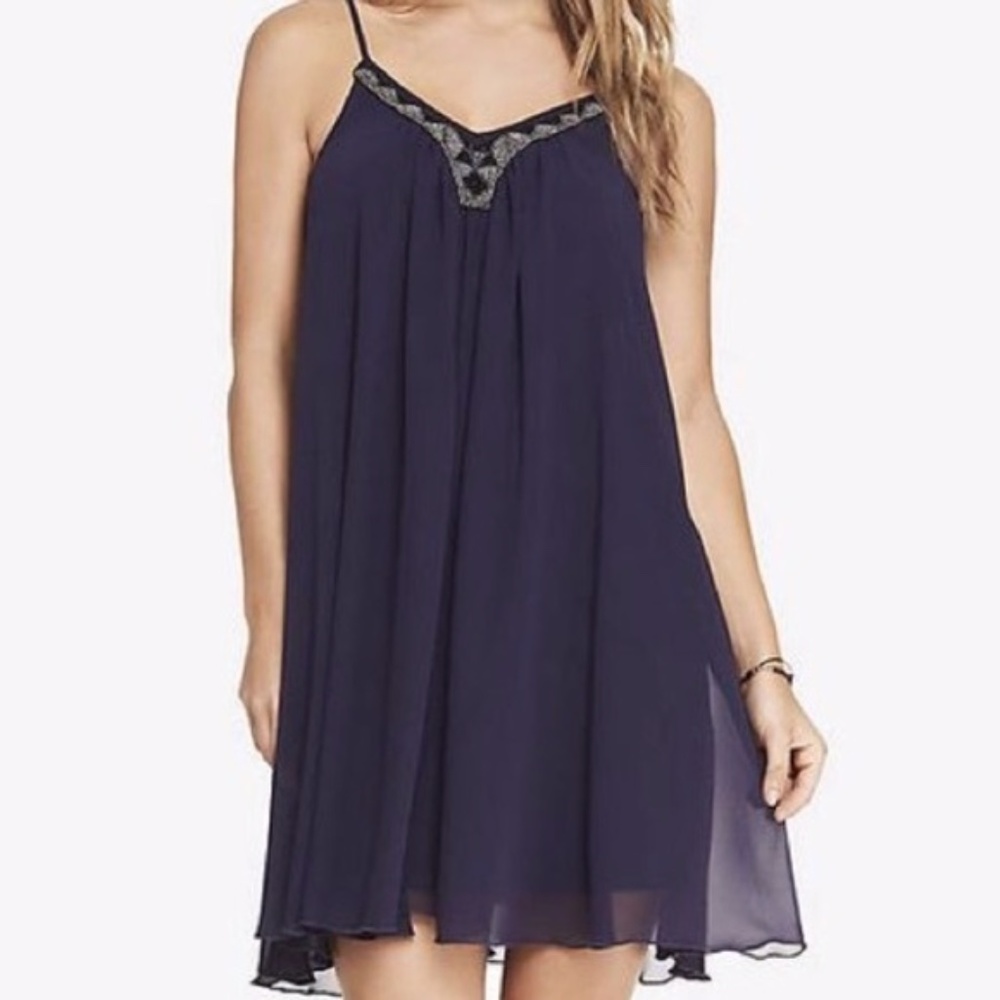 NWT • Express • Purple Flowy Trapeze Party Dress